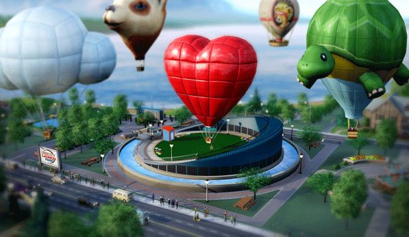 Park s horkovzdušnými balóny