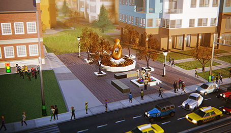 Malá zahrada s plastikou