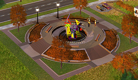 Střední zahrada s plastikou