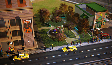 Atraktivní park se stezkami