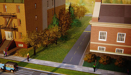 Alej nízkých stromů