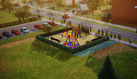 Hřiště s houpačkami