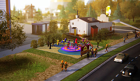 Hřiště s houpacími zvířátky